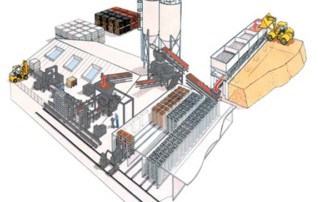 cement brick making machines illustration